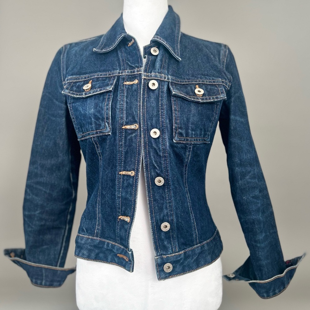 Vintage Authentic Guess Dark Blue Denim Jacket Gently Worn 2-3x Women’s Small